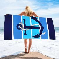 Toalla de playa de microfibra, Toalla de baño absorbente, protector solar grande de secado rápido para adultos, viajes, piscina, patrón de flamenco Datura - details 13