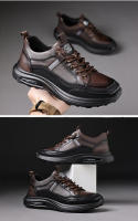 Zapatos Deportivos de Cuero de Vaca de Prima Calidad para Hombres Zapatos Ligeros Antideslizantes para el Día a Día Novedad de Primavera - details 11