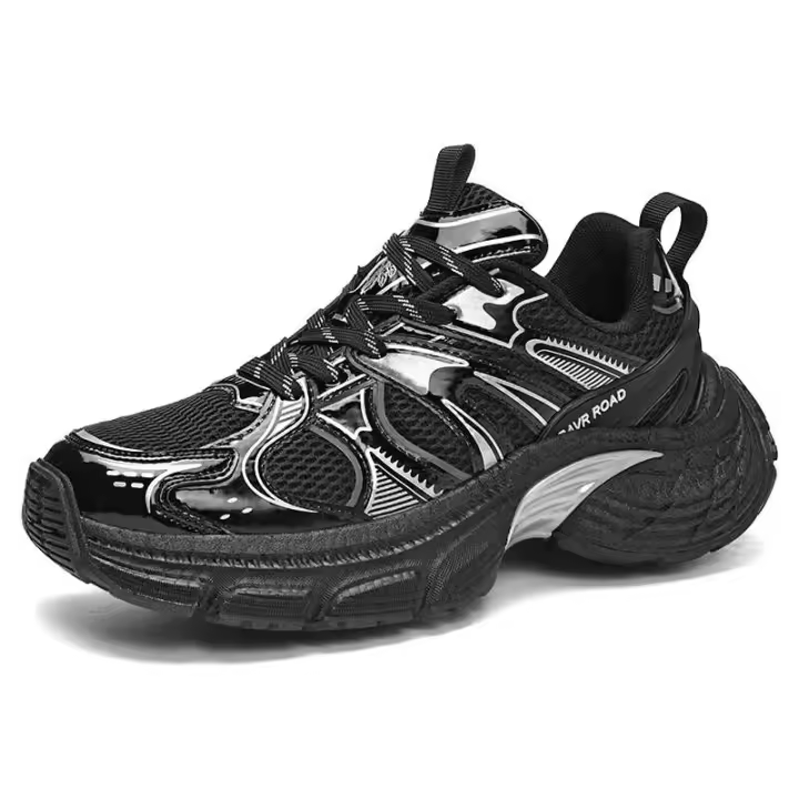 Nuevas mujeres lujosas, gruesas y de alta calidad con un aumento de altura de 6 centímetros. Zapatos deportivos de moda de marca con plataforma para niños. - 1