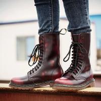 Botas De Cuero Para Hombre, Botas De Trabajo De Caña Alta Transpirables Y Resistentes Al Desgaste, Impermeables Y Cálidas - details 1