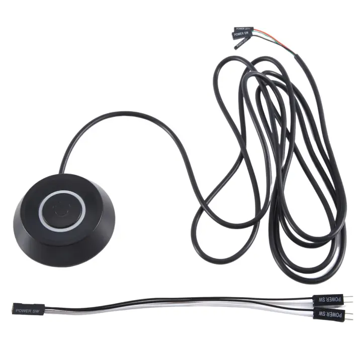 Botón de interruptor de alimentación externa de PC, interruptor de alimentación de escritorio, negro - 1