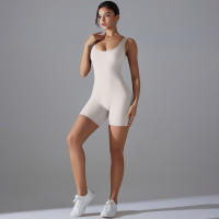 Hamidou body sin mangas para mujer, ropa de una pieza, mono ajustado, ropa deportiva elástica, ropa de gimnasio, ropa deportiva de realce - details 6