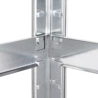 Estantería de Metal Plateado 2pcs 160x80x40cm para Cocina, Garaje, Organización de Bricolaje - details 8