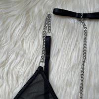 Nuevo estilo transparente para mujer, cadena de metal de malla transparente, conjunto de ropa interior sexy e interesante, sujetador sin espalda, conjunto de sujetador Langerie - details 24