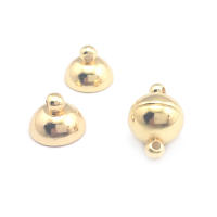 6 juegos de 5MM, 6MM, 8MM, 10MM, 18K, Color dorado, latón, bola ovalada/redonda, collar magnético, pulseras, cierres de conexión, suministros para fabricación de joyas - details 21