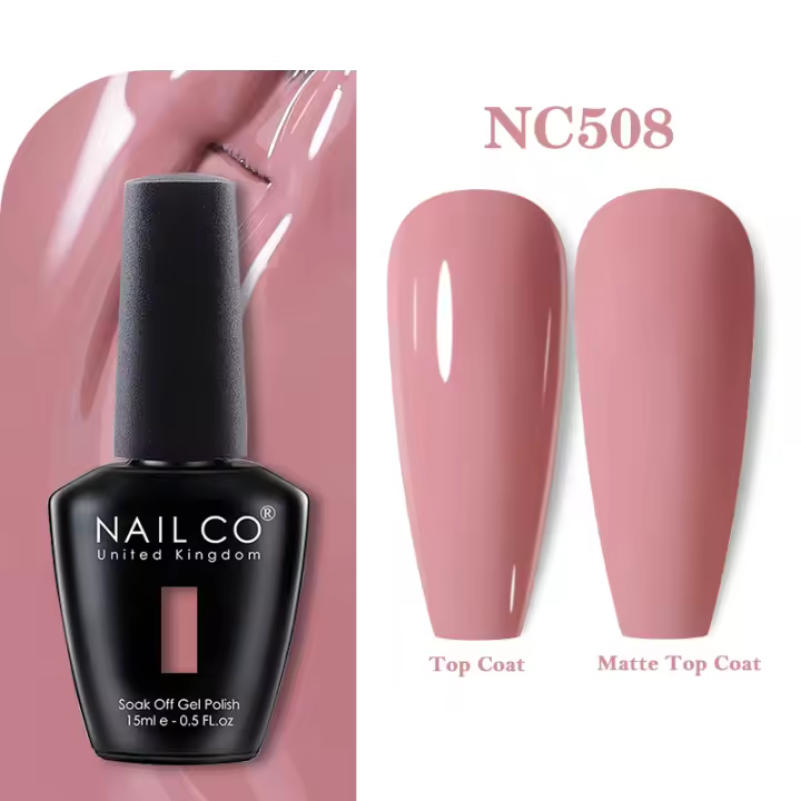 NAILCO-esmalte de uñas en Gel para manicura semipermanente, barniz para Base y capa superior, UV, LED, rojo, 15ml - 1