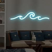 Luz LED de neón ondulada para fiestas en la playa, Surf, océano, regalos de cumpleaños, dormitorio, juegos en casa, habitación, baños, decoración de pared, lámpara USB, luces de corazón - details 1