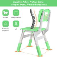 AuAg Juego de mesa multiactividad para niños de 5 piezas, escritorio de estudio para niños, juego de sillas de escritorio para niños, juego de mesa y 4 sillas para niños, altura ajustable - details 5