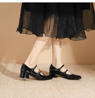 Zapatos Mary Jane de mujer con tacón grueso y hebilla de cinturón de nuevo estilo - details 12