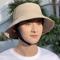 Sombrero de cubo para acampar a la moda Simple, Color sólido, a prueba de viento, sombrero de playa para exteriores, protección UV, gorra con protección solar transpirable para senderismo - details 12