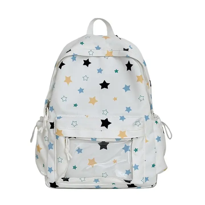 Chicas, bolso, mochila escolar, mochila, transparente, mochila, estrellas, estudiantes universitarias, linda, fresca y dulce - 1