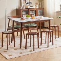 Juego de 4 Taburetes Redondos de Madera Taburetes de Bar Silla Apilable Mini Taburete - details 10