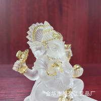 Adorno indio, decoración creativa para el hogar, cristal de agua, resina, Buda, elefante tailandés, tronco, Dios de la riqueza - details 7