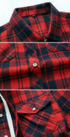 Camisas informales a cuadros para hombre, camisas clásicas de manga larga, camisas de vestir a la moda, 7XL, otoño - details 42