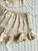 Moda verano, 3 piezas, camisola y pantalón corto, estampado floral de seda con bolso colgante, pijama de mujer, pijama de casa - details 13