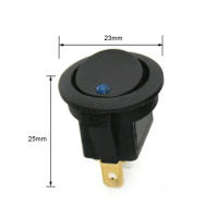 Interruptor de Luz LED Azul Iluminado Rocker de Coche Redondo con Iluminación para Barcos, RV, Camiones Kit de Conversión de Iluminación - details 2