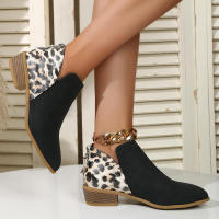 Botines de ante con tacón grueso y punta puntiaguda con cremallera para mujer Otoño 2023 - details 6
