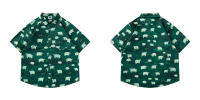 Camisa corta con estampado completo de ovejas de dibujos animados para hombre y mujer, blusa floral holgada informal y versátil para verano - details 0