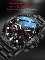 Reloj de cuarzo resistente al agua, reloj de moda luminoso original de acero inoxidable que no se decolora para hombres - details 0
