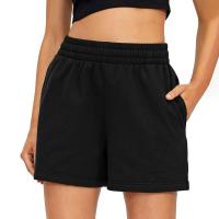 Pantalones cortos informales para mujer, Shorts elásticos cómodos de cintura alta con bolsillos, Verano - details 2