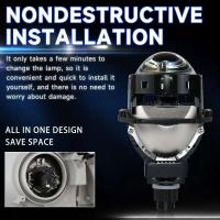 Lente de proyector Bi LED azul de 3,0 pulgadas, faro Universal, retroadaptación para H1 H4 H7 H11, faro de luz automático, accesorio para coche - details 9