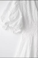 Vestidos Elegantes de Verano Cortos Bordados Mini Vestido Blanco Informal para Mujer - details 8