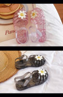 Sandalias de niña con flores, zapatos de gelatina tejida para bebé de 3 a 9 años - details 36