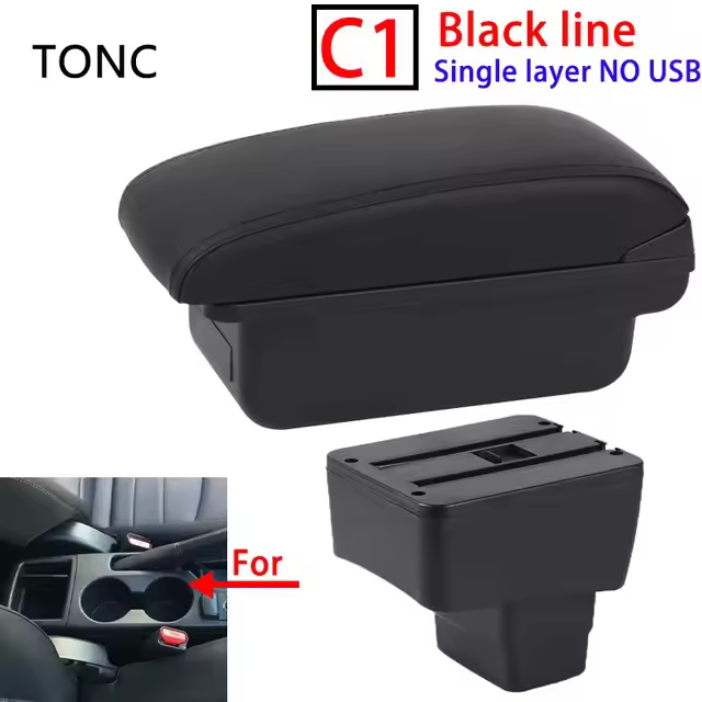 Reposabrazos de cuero para coche, caja de almacenamiento para Mazda 2, CX-3, CX3, 2018, 2019, 2020, consola central - 1