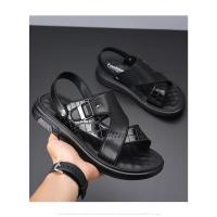 Sandalias de Verano para Hombres Suelas Gruesas, Estilo Casual, Zapatillas de Playa de Cuero Antideslizante, Doble Propósito - details 13