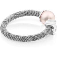 Anillo de Plata de Primera Ley para Mujer Diseño de Osito y Perla Versátil y Abierto Talla 13 - details 1