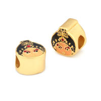 Pulseras de Brass Dorado Mate 4PCS Grande Agujero Abalorios para Hacer Joyas DIY - details 17
