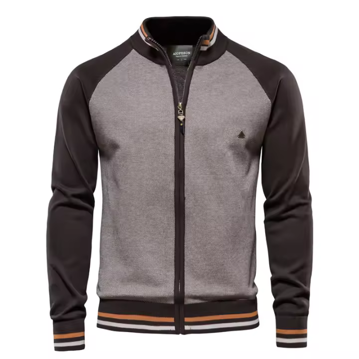 Suéter de retales para hombre, jersey informal, abrigos de moda, nuevo - 1
