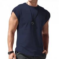 Camiseta sin mangas para hombre, ropa de estación independiente, deportiva, holgada, corta, para verano, 2024 - details 3