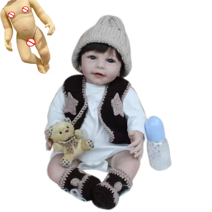 BZDOLL-Muñeca realista Lisa de silicona suave para niños, juguete de bebé de 55cm y 22 pulgadas, bonita casa de juegos, regalo de cumpleaños - 1