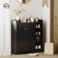 Puerta ancha de 2 hojas con estantes ajustables para 12 pares de zapatos, entrada de pasillo, 83x30x90 cm, blanco - details 10