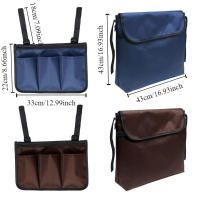 Bolsa de almacenamiento con múltiples bolsillos para reposabrazos de silla de ruedas, asiento portátil impermeable, reposabrazos, bolsillo de almacenamiento lateral, gran capacidad con hebilla - details 0