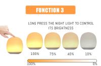 Luz LED nocturna de silicona para niños, luz de juguete para dormir, luces de noche junto a la cama, 7 colores, bonita lámpara LED luminosa con forma de huevo, linterna de mesa - details 16