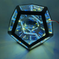 Luz de noche Led infinita, lámpara de arte de Color dodecaedro, espejo infinito, espacio creativo, luces de noche de arte fresco, decoración de habitación, novedad - details 2