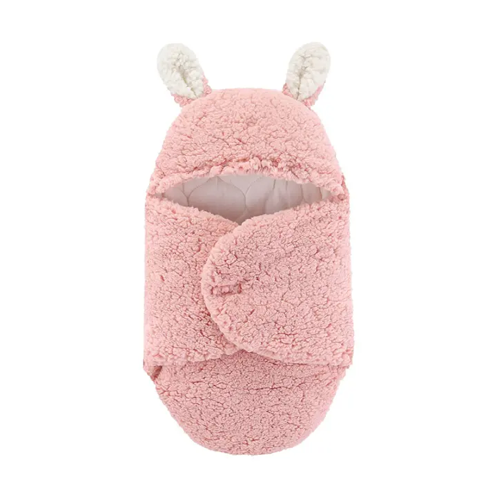 Mantas suaves para bebé recién nacido, sacos de dormir de lana de invierno, ropa de cama gruesa para recién nacido, saco de dormir cálido para bebé de 0 a 9 meses - 1