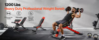 Banco de pesas SucceBuy: banco resistente de 1200 libras para entrenamientos de cuerpo completo. Banco de abdominales ajustable con plegado rápido y ajuste rápido, ideal para entrenamiento de fuerza en casa. - details 0