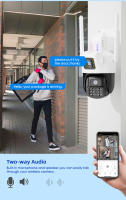 Cámaras de vigilancia exterior 360 grados doméstico wifi Internet remoto inteligente Visión nocturna alarma vigilancia - details 7