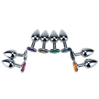 Juguetes Sexuales para Pareja Anal Plug de Acero Inoxidable Suave Dildo Cola Joyería de Cristal Entrenador BDSM Productos Sexuales Tienda - details 5