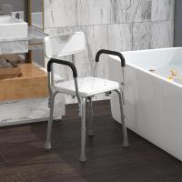 Silla de Ducha Antideslizante para Ancianos y Discapacitados Altura Ajustable, Carga de 136kg, Reposabrazos Regulables - details 8