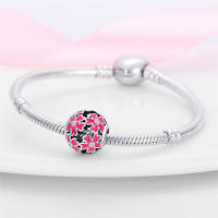 Perla de cereza rosa mágica en plata para pulsera DIY de 3mm, joyería para mujer, regalo de cumpleaños con piedra principal Natural - details 16