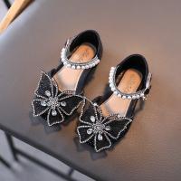 Sandalias de verano para niñas, zapatos de princesa con lazo de diamantes de imitación y lentejuelas, zapatos de tacón plano - details 2