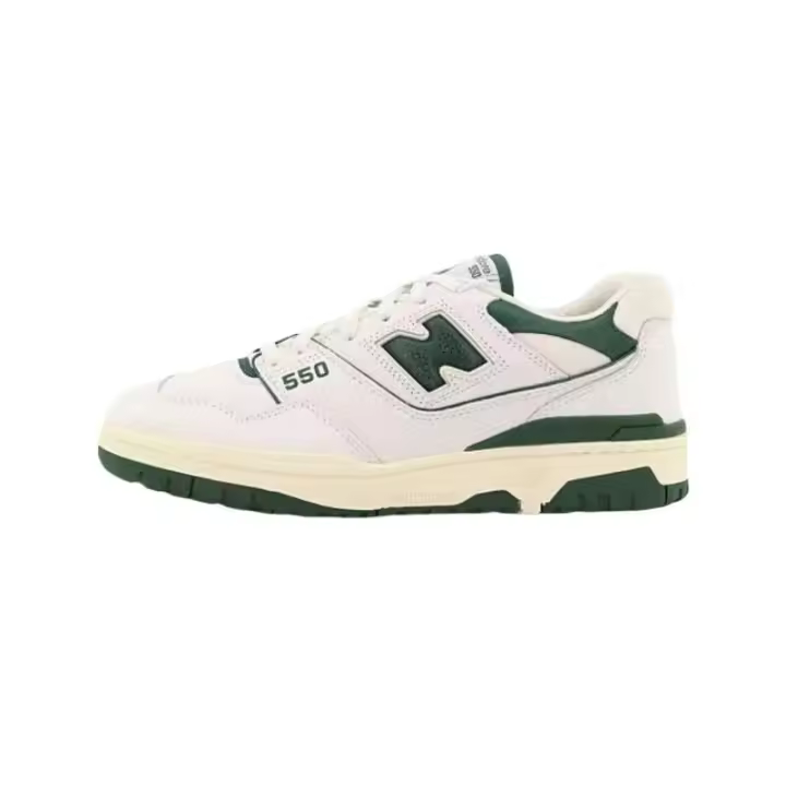 【Tienda insignia oficial】 NB 550 Zapatos deportivos informales para hombre y mujer apliques verdes LETEN - 1