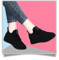 Zapatillas de deporte transpirables con punta redonda para mujer, zapatos informales y cómodos de suela gruesa, a la moda, para primavera y otoño - details 6