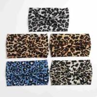 Diademas anchas para mujer, turbante anudado, diademas elásticas antideslizantes, envolturas para la cabeza bohemias, bufandas para el cabello de algodón para Yoga y entrenamiento de leopardo - details 14