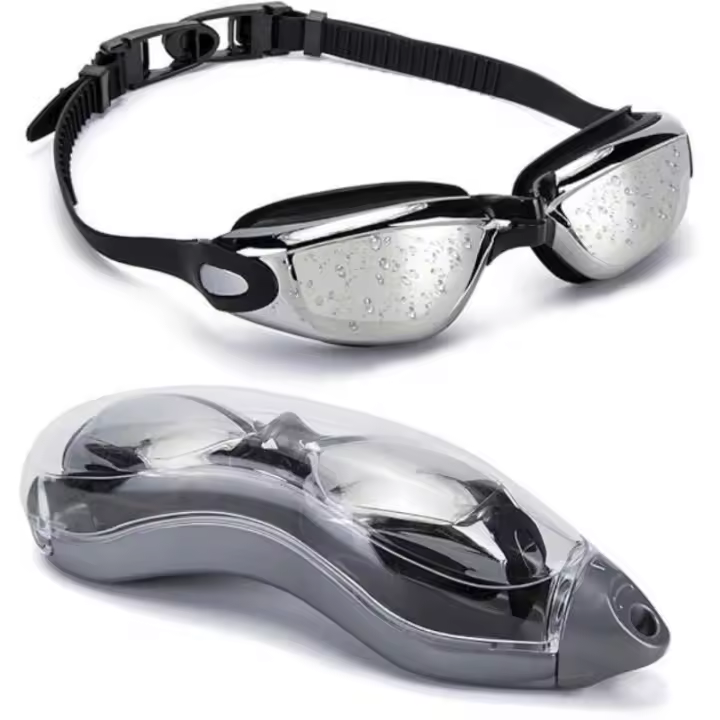 Gafas de Silicona Antifugas con Funda protectora ajustable para helbres, Mujeres, niños y niñas. - 1