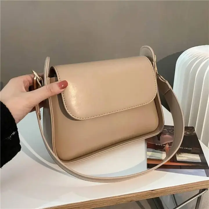 Bolsos cruzados para mujer, bolso de hombro de cuero de PU de Color sólido, bolso pequeño de moda - 1